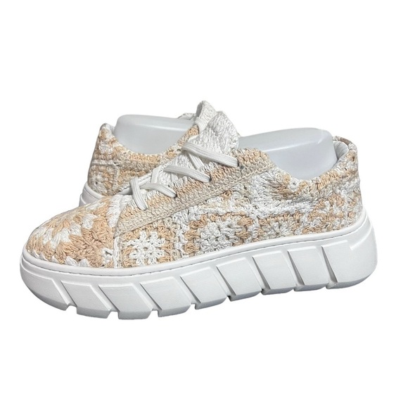 Free People Shoes - Catch Me If You Can- Crochet Cream Sneakers by Free People